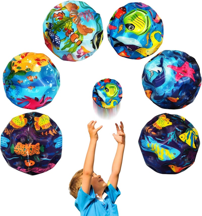 QOUXZ 6 Pack Astro Jump Ball, Multicolored Spaceballs, Super High Bouncing Lightweight for Children, Bouncy Balls, Jumping Toy for Stress Relief - Image 1
